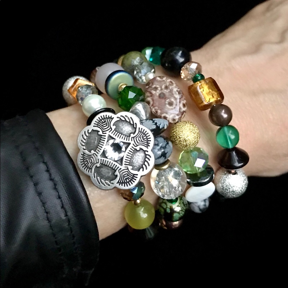 Handmade Bracelet with Vintage and Modern Elements (NB71-4H) New Without Tags - Picture 2 of 10